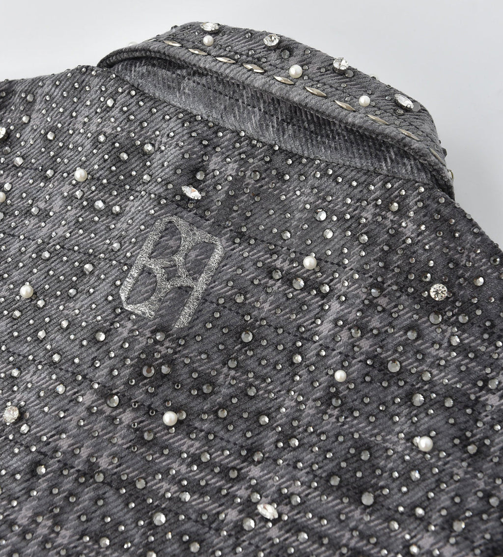 Birth of Royal Child 20k Diamond Pearl Flannel Shirt Grey