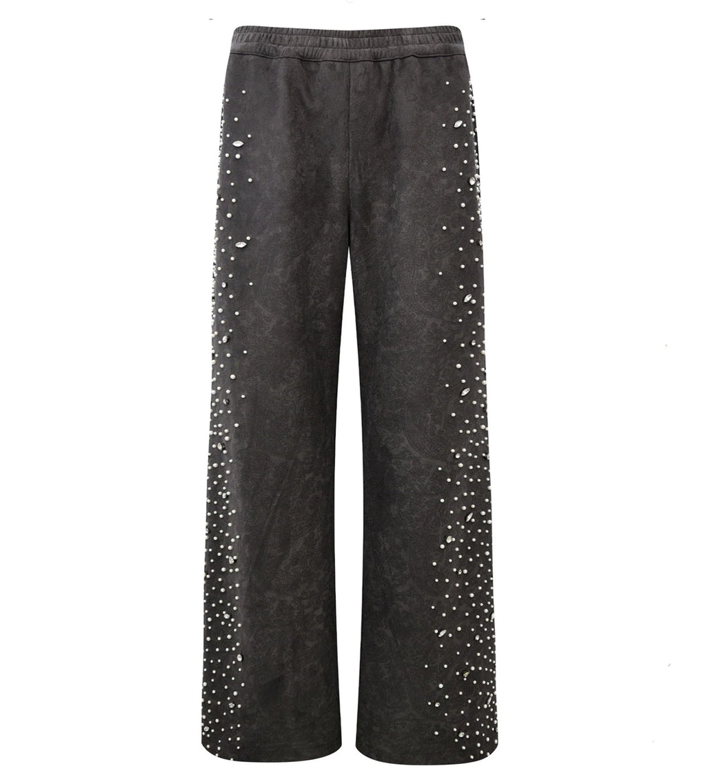 Birth of Royal Child Cashew Blossom Pearl Sweatpants Dark Grey