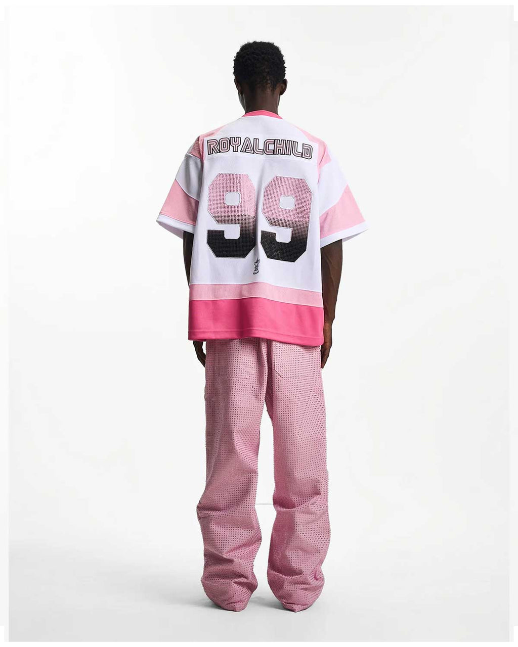 Birth of Royal Child Double Lion Rhinestone Jersey Pink