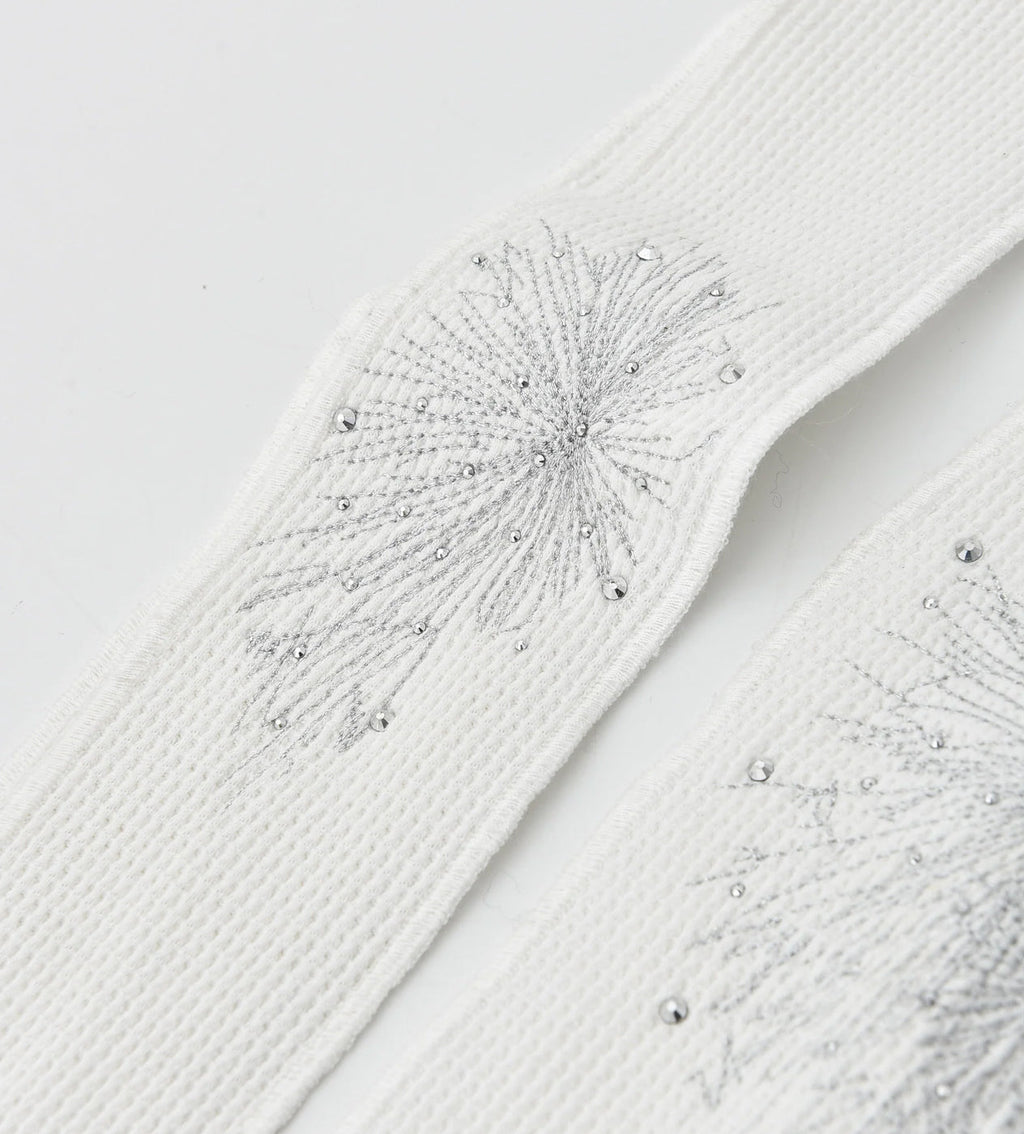 Birth of Royal Child Fireworks Rhinestone Durag White