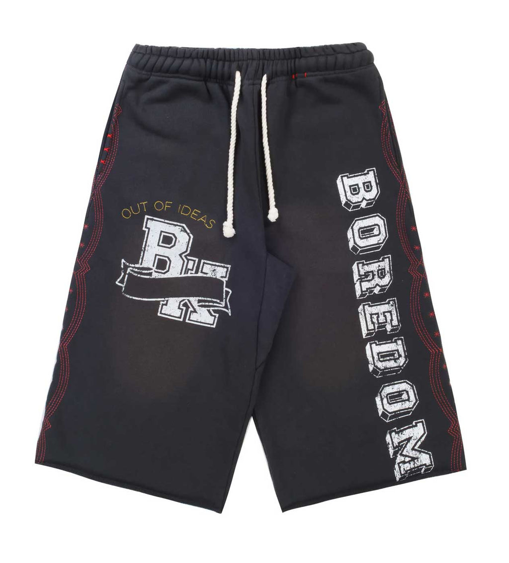 Boredom Kills Collegiate Sweatshorts Vintage Black