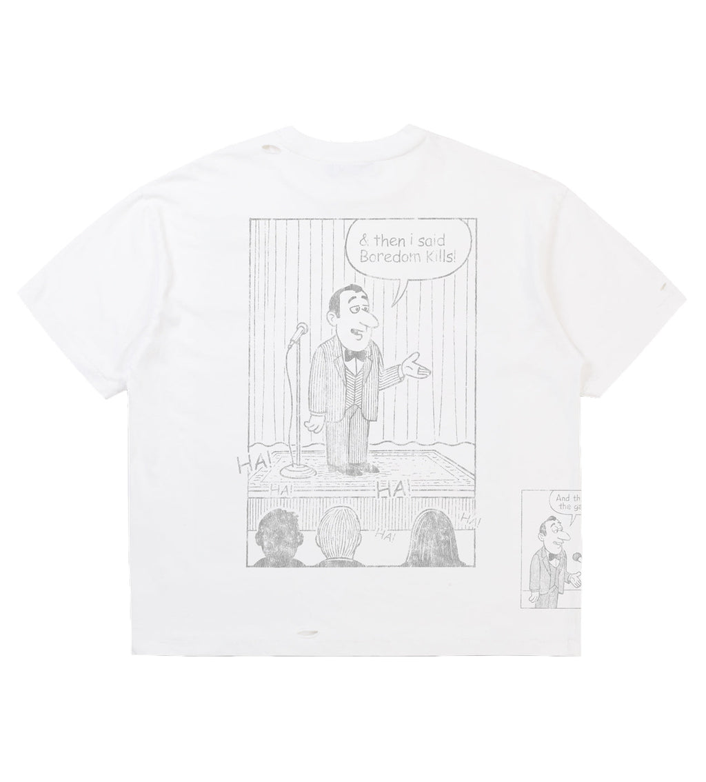 Boredom Kills Comedy Tee White