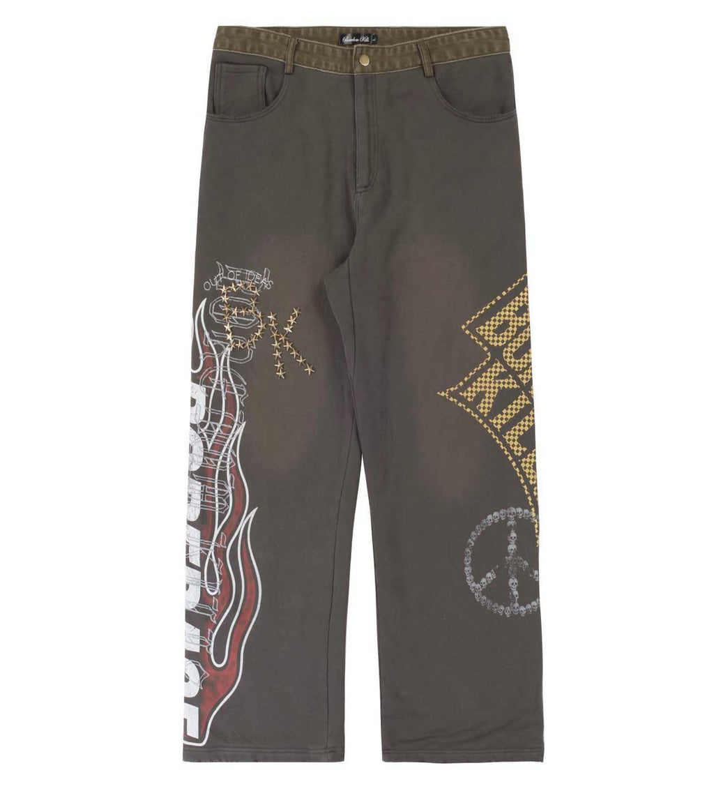 Boredom Kills Denim Sweatpants Grey