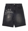 Boredom Kills Pearl Spider Jorts Black
