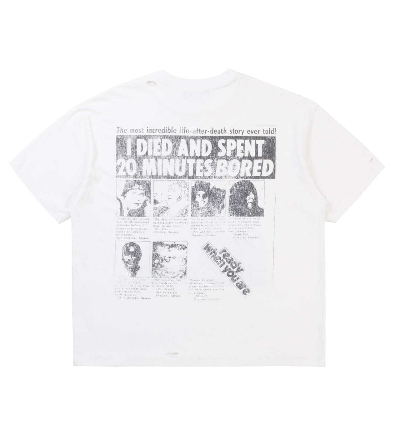 Boredom Kills Purpose Tee White