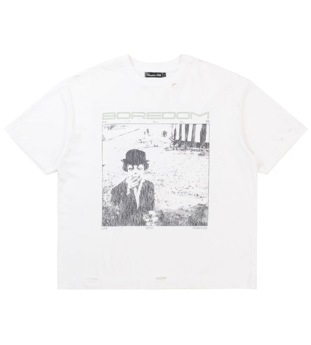 Boredom Kills Purpose Tee White