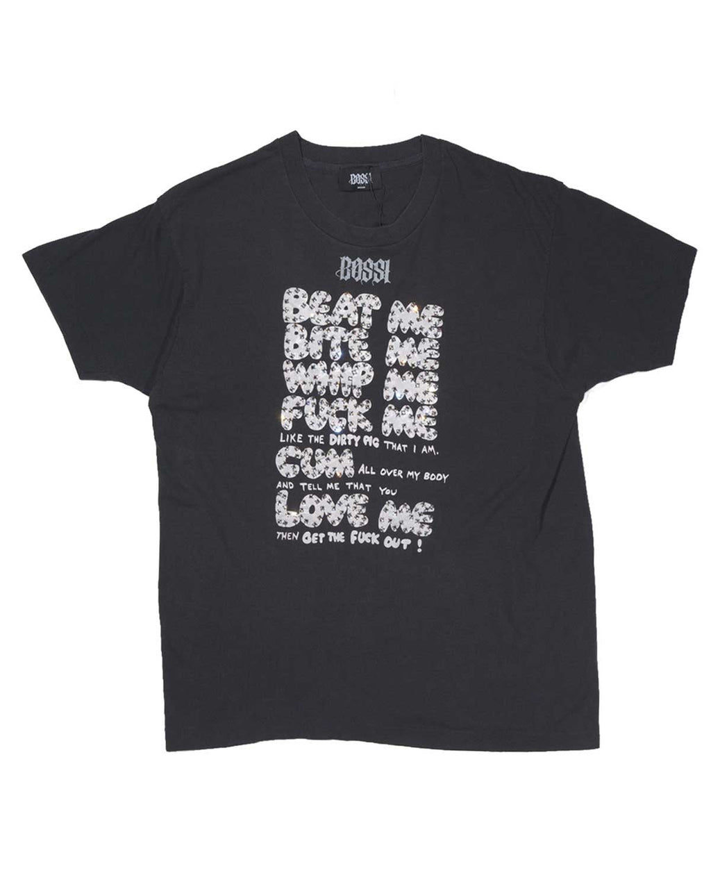 Bossi Vintage Rhinestone Tee Black