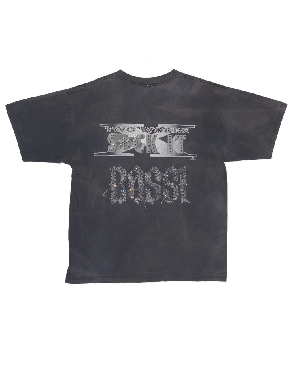 Bossi Vintage Rhinestone Tee Faded Black