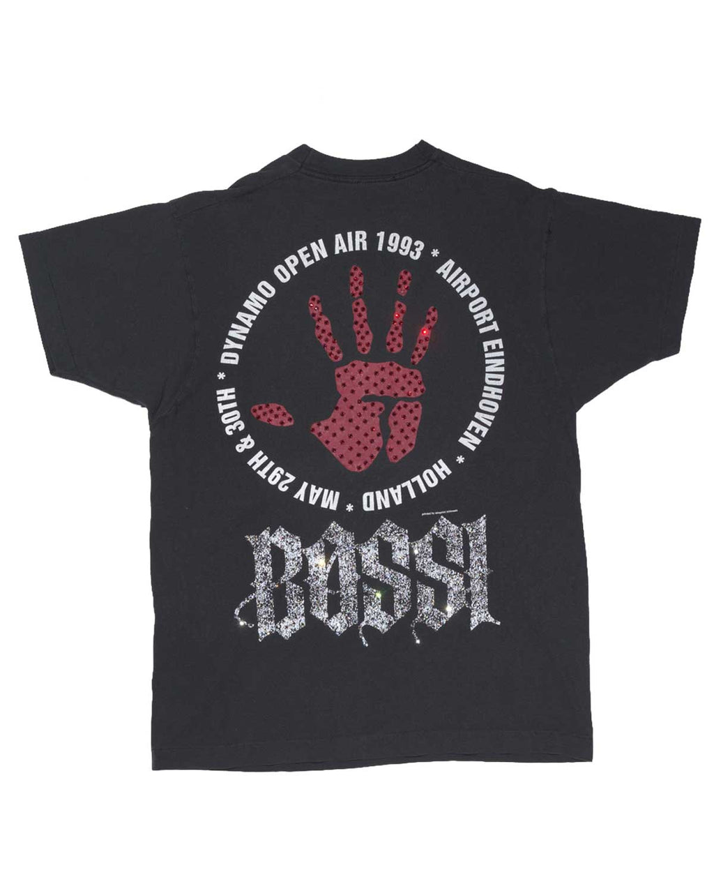 Bossi Vintage Rhinestone Tee Black