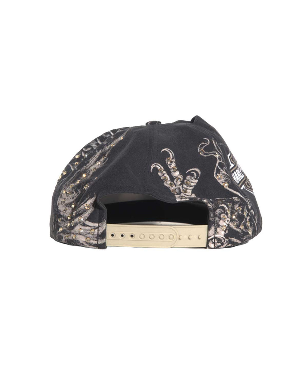 Bossi Vintage Rhinestone Snapback Hat black