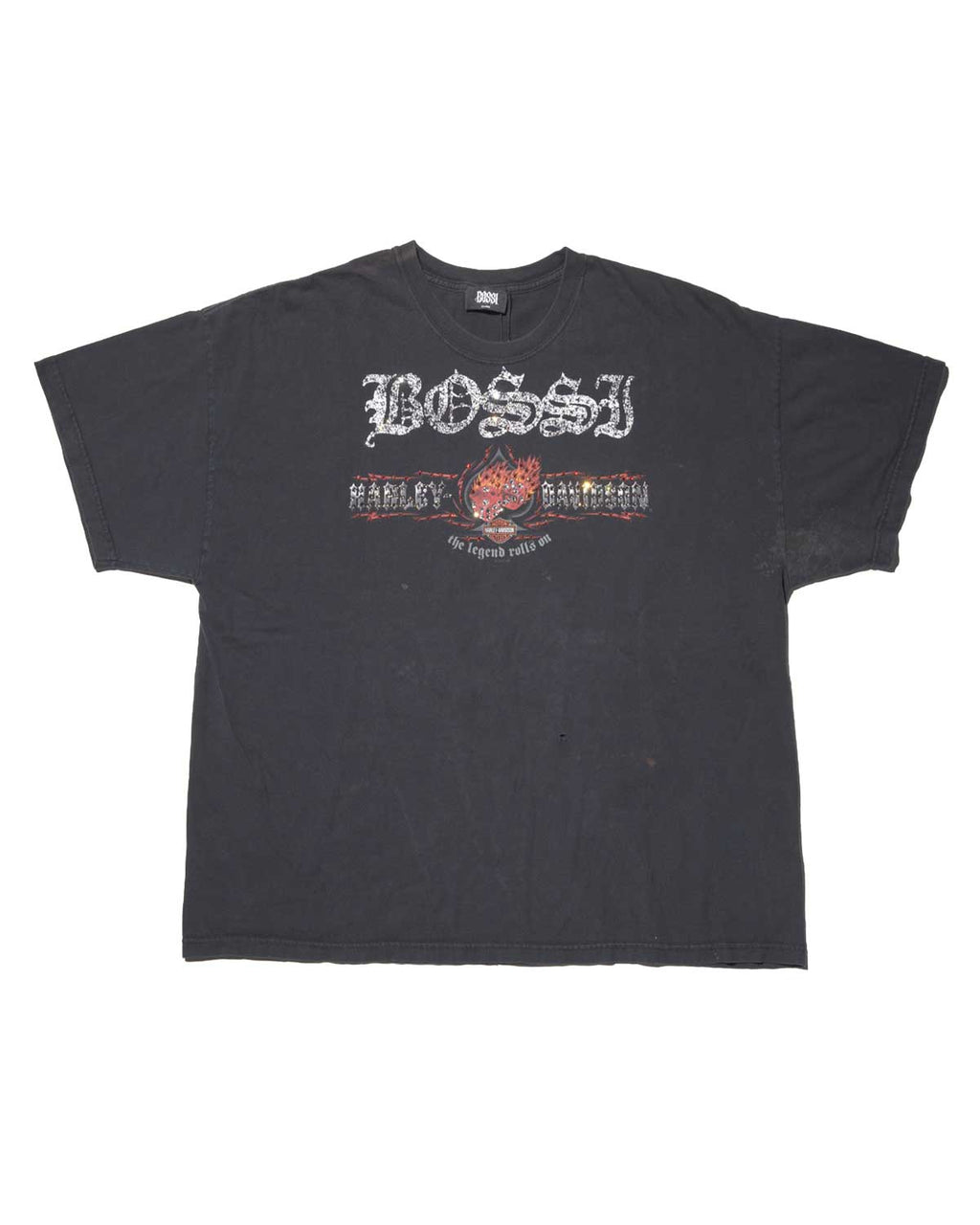 Bossi Vintage Rhinestone Tee Black