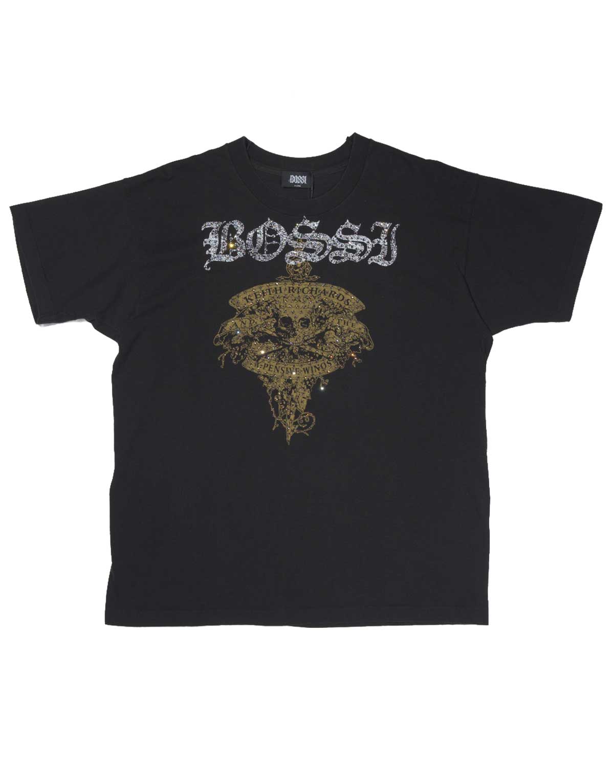 Bossi Vintage Rhinestone Tee Black