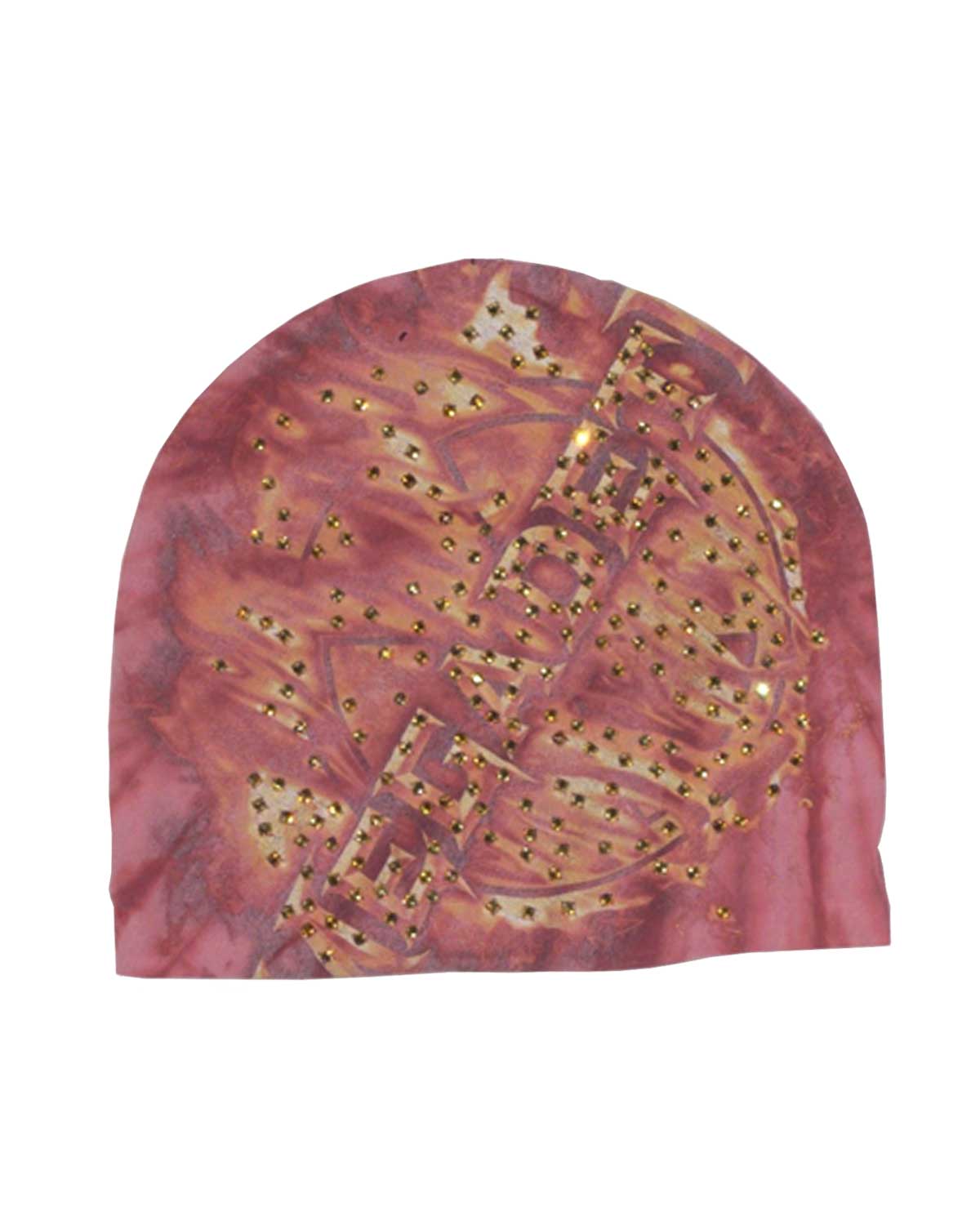 Bossi Vintage Rhinestone Beanie Red