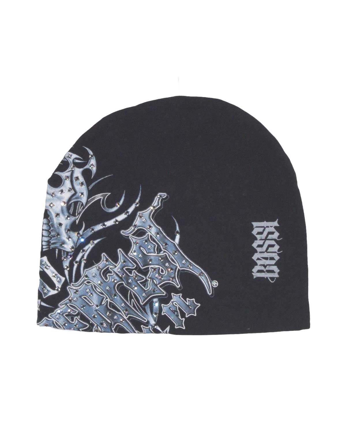 Bossi Vintage Rhinestone Beanie Black