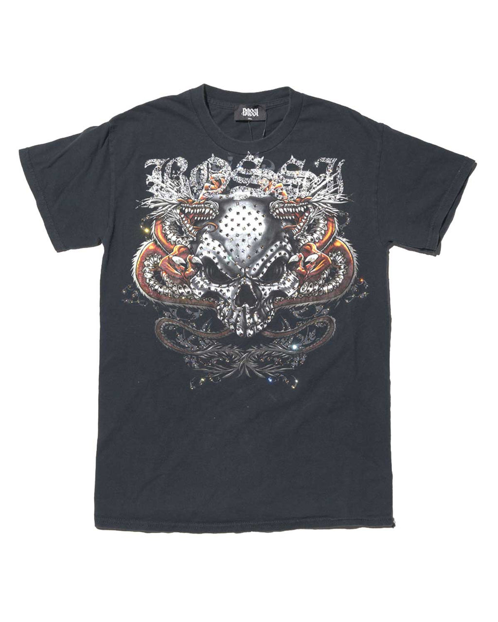 Bossi Vintage Rhinestone Tee Black