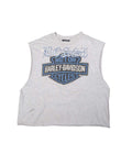 Bossi Vintage Rhinestone Sleeveless Tee Grey