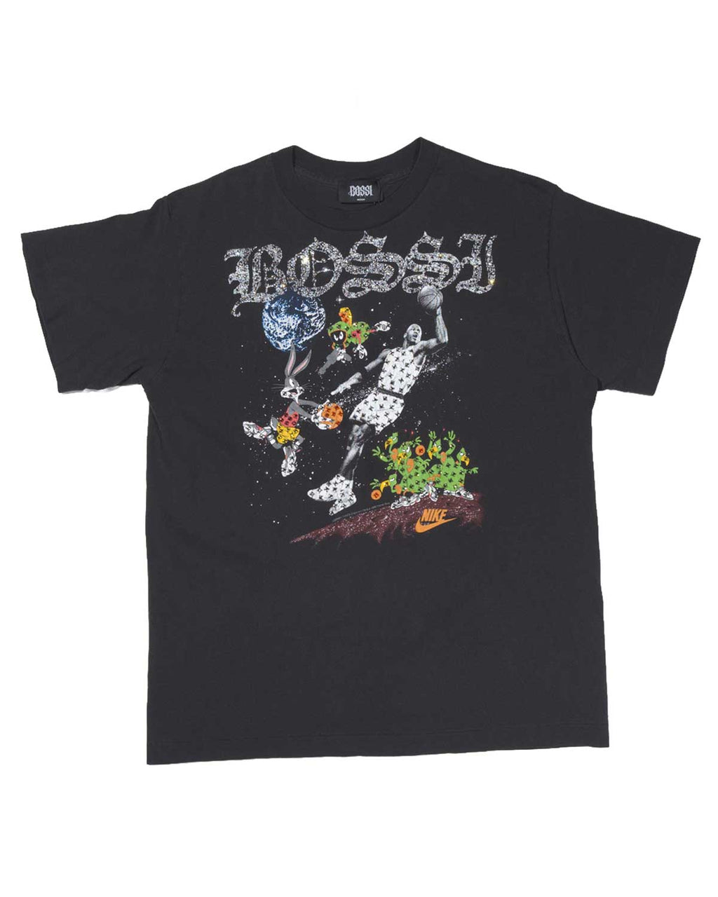 Bossi Vintage Rhinestone Tee Black