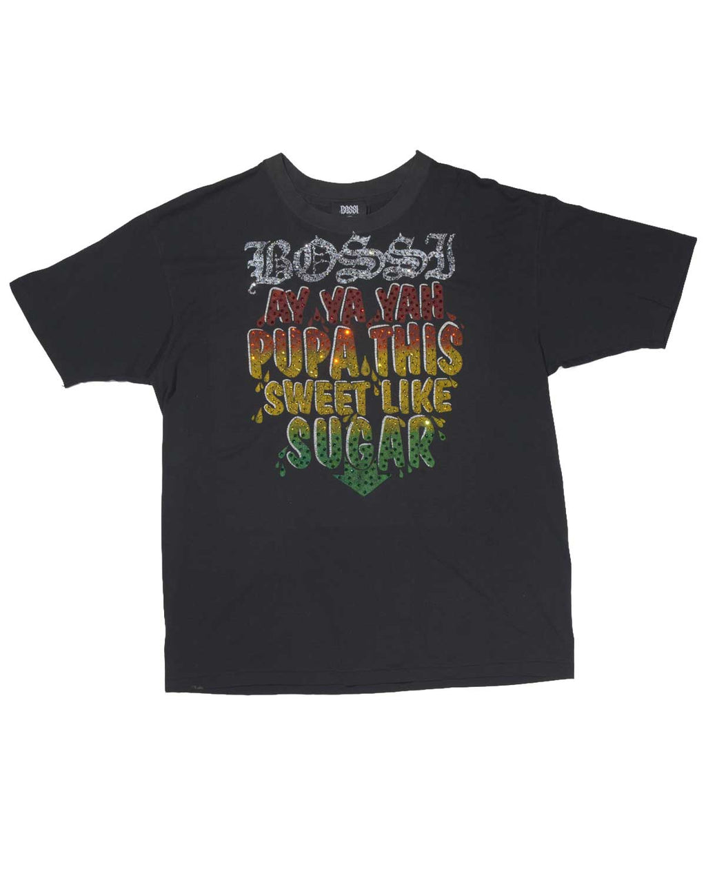 Bossi Vintage Rhinestone Tee Black
