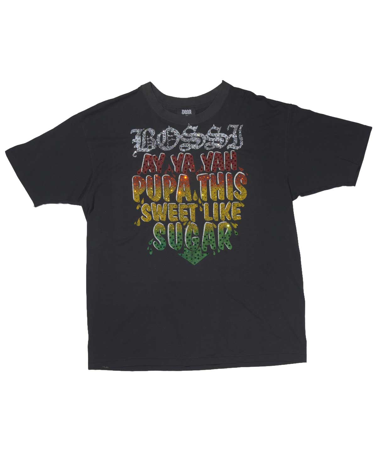 Bossi Vintage Rhinestone Tee Black