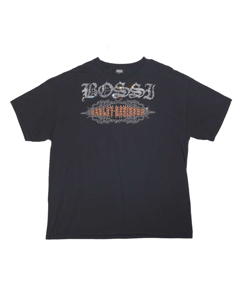 Bossi Vintage Rhinestone Tee Black