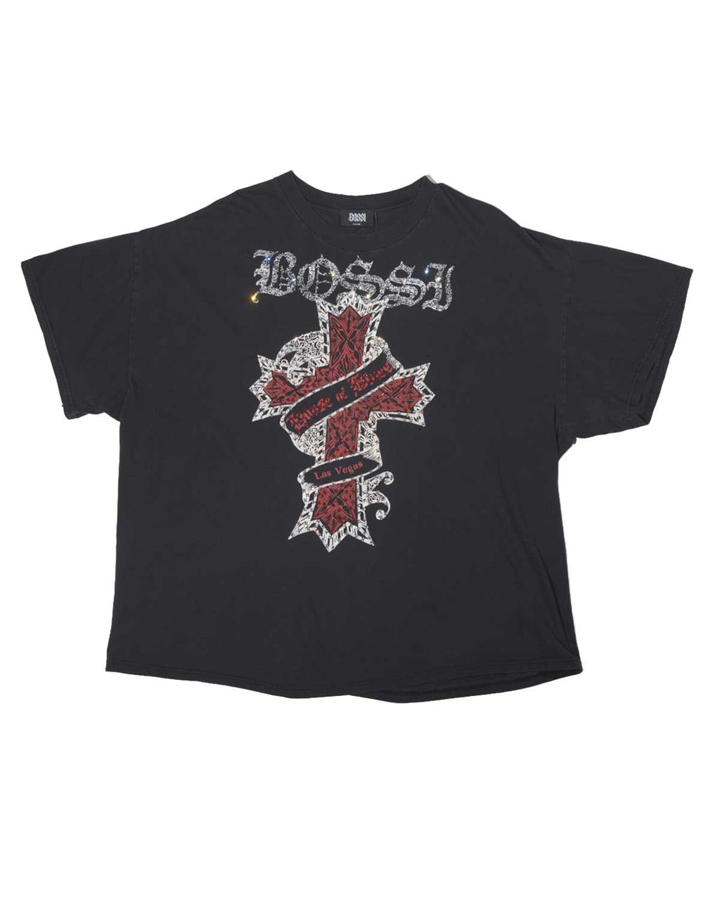 Bossi Vintage Rhinestone Tee Black