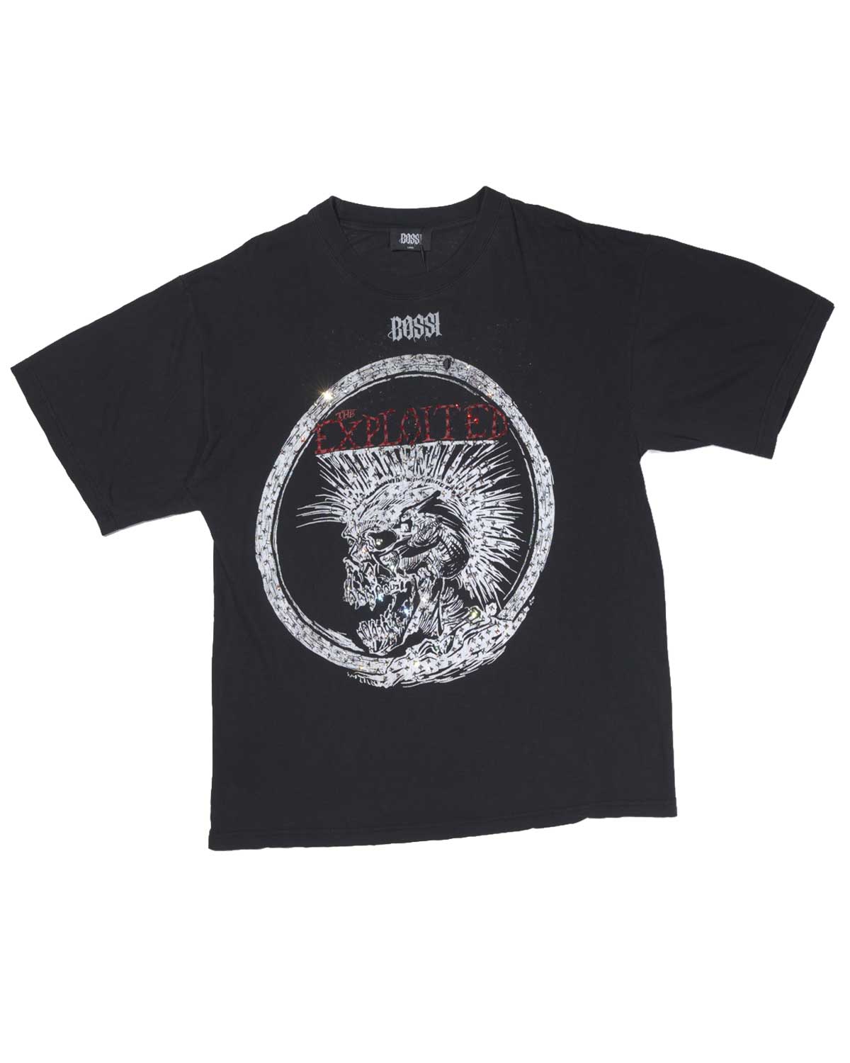 Bossi Vintage Rhinestone Tee Black