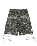 Bottega Desires Distressed Camo Cargo Shorts Green