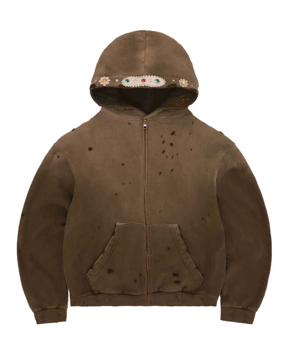 Bravest Studios Sapphire Zip Up Hoodie Vintage Brown
