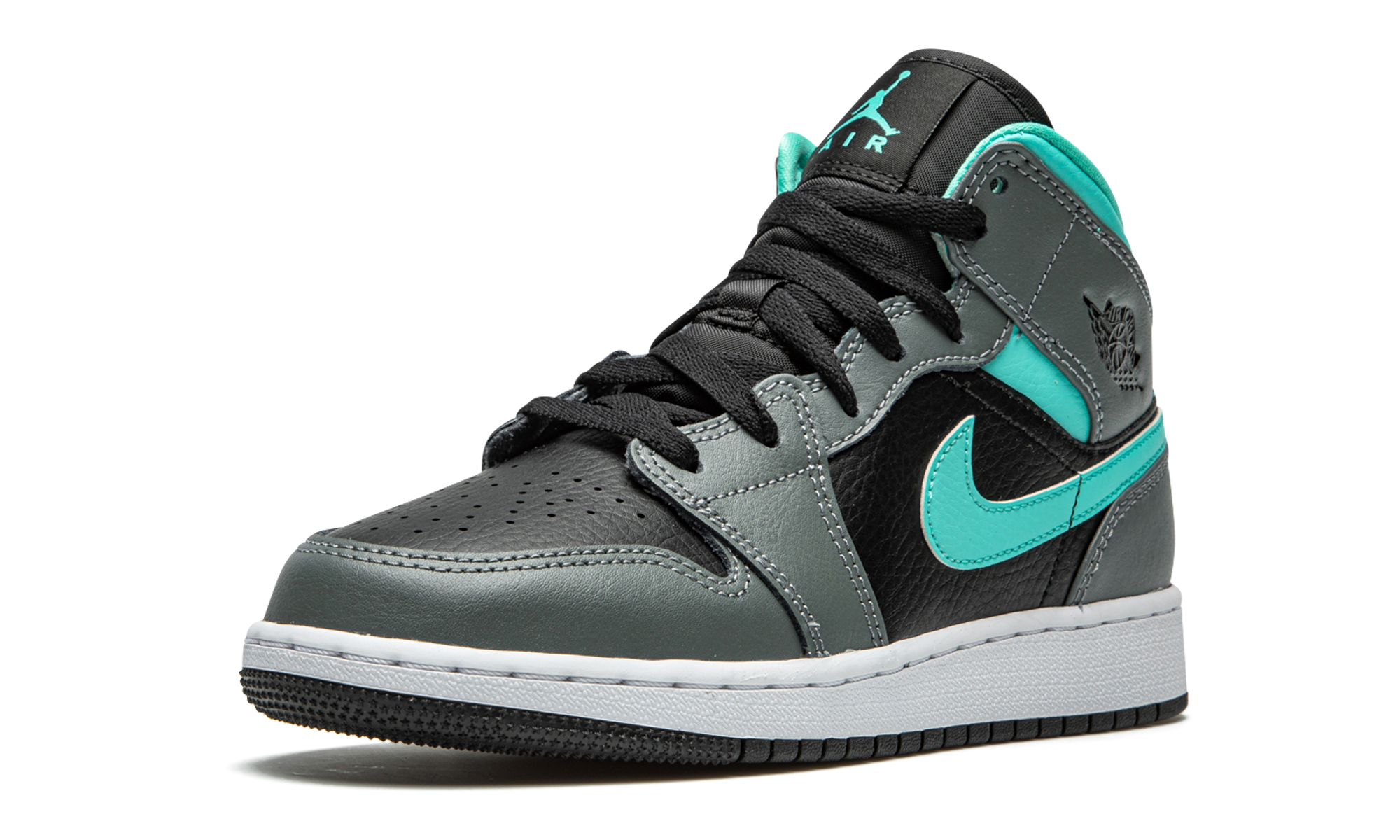 Air Jordan 1 Mid GS "Grey / Aqua" 554725 063