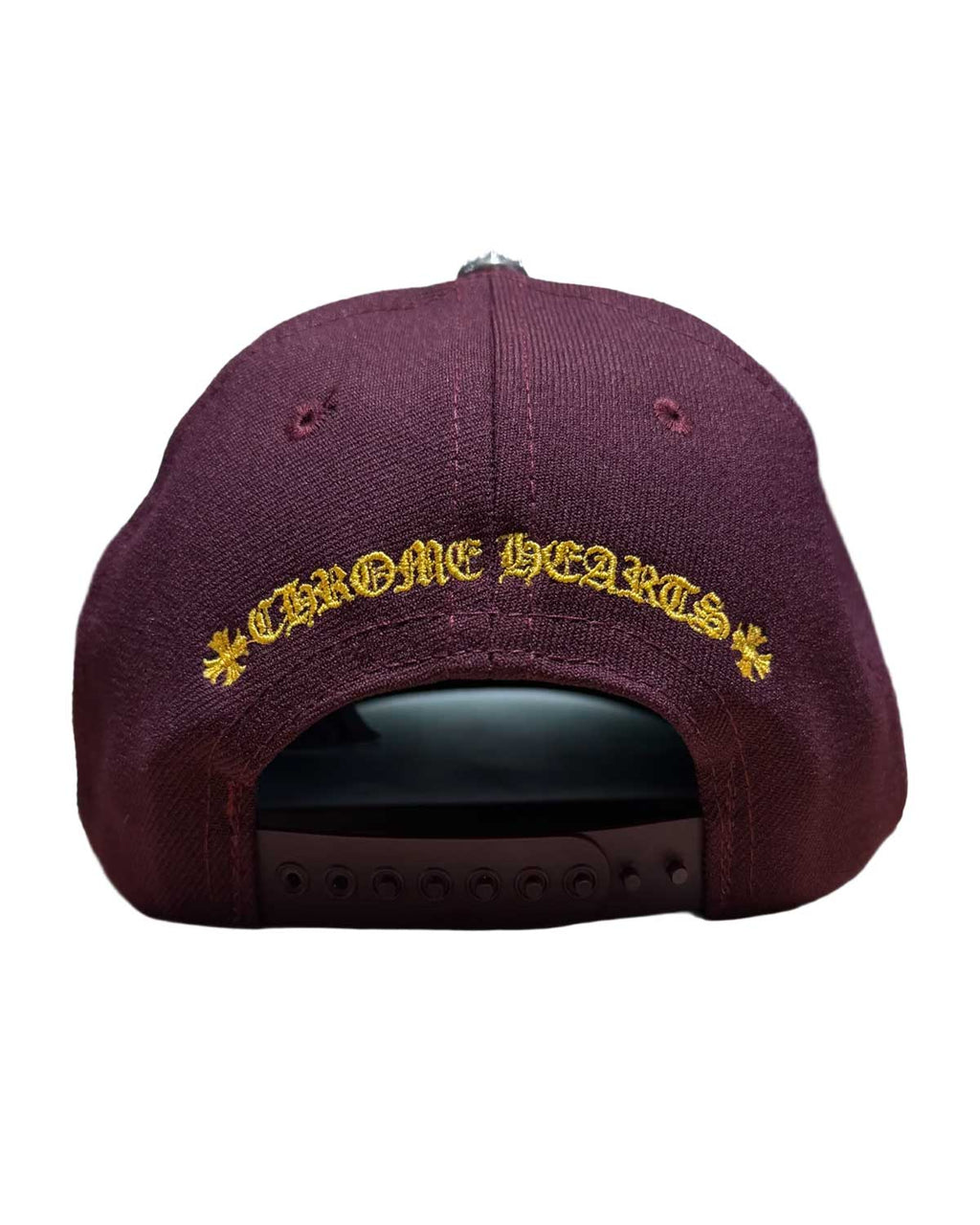 Chrome Hearts CH Baseball Hat Maroon/Gold