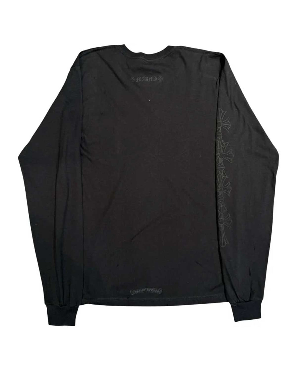 Chrome Hearts Cemetery Vertical Logo L/S Tee Black *Miami Exclusive*