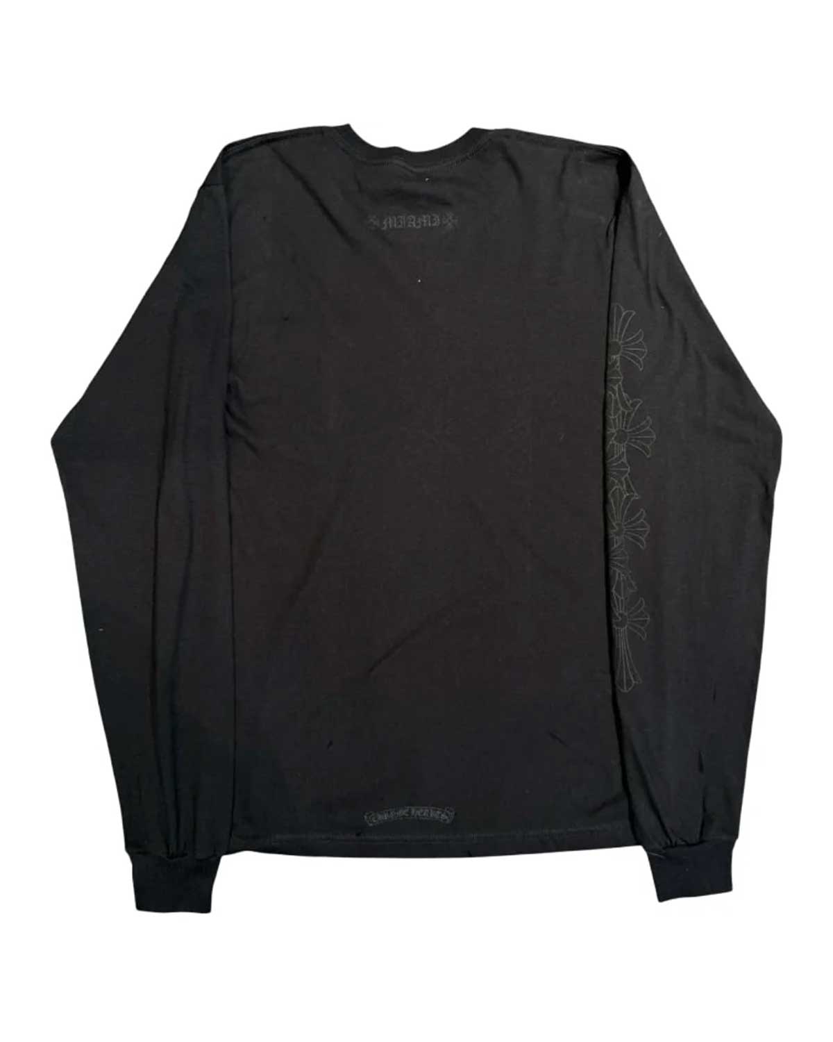 Chrome Hearts Cemetery Vertical Logo L/S Tee Black *Miami Exclusive*