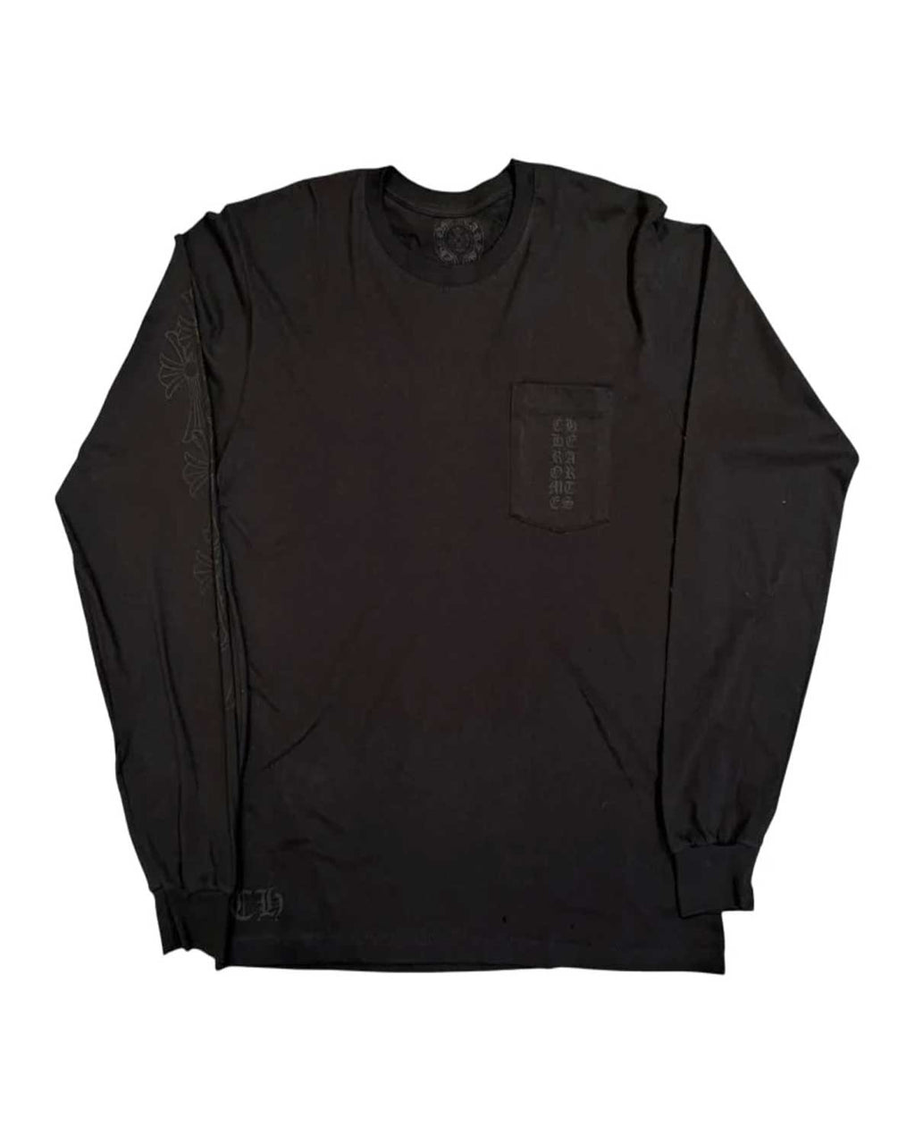 Chrome Hearts Cemetery Vertical Logo L/S Tee Black *Miami Exclusive*