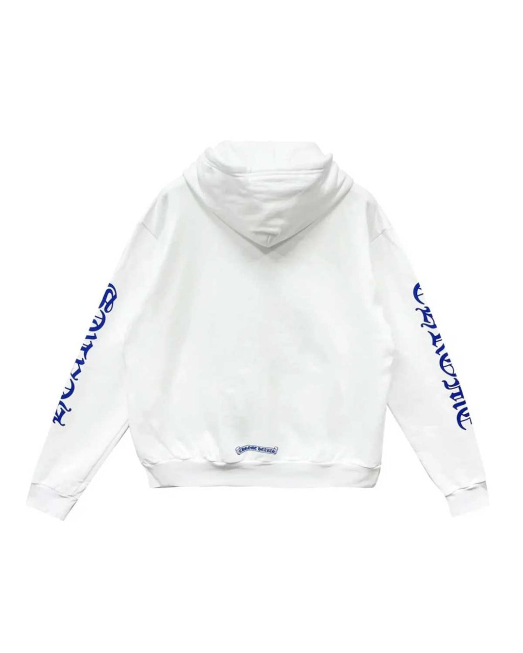 Chrome Hearts Vertical Logo Zip Up Hoodie White/Blue