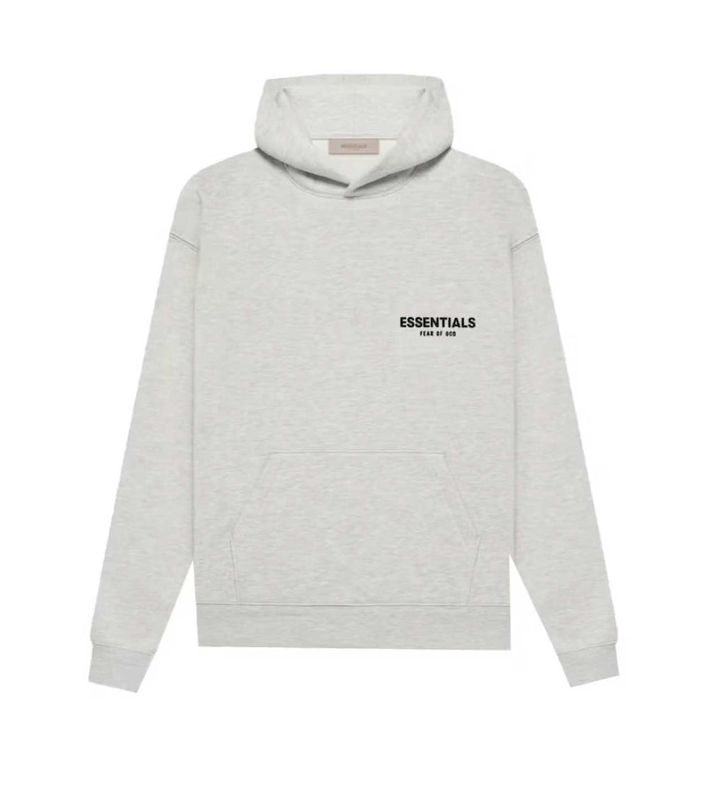 Essentials Light Oatmeal Velvet Hoodie