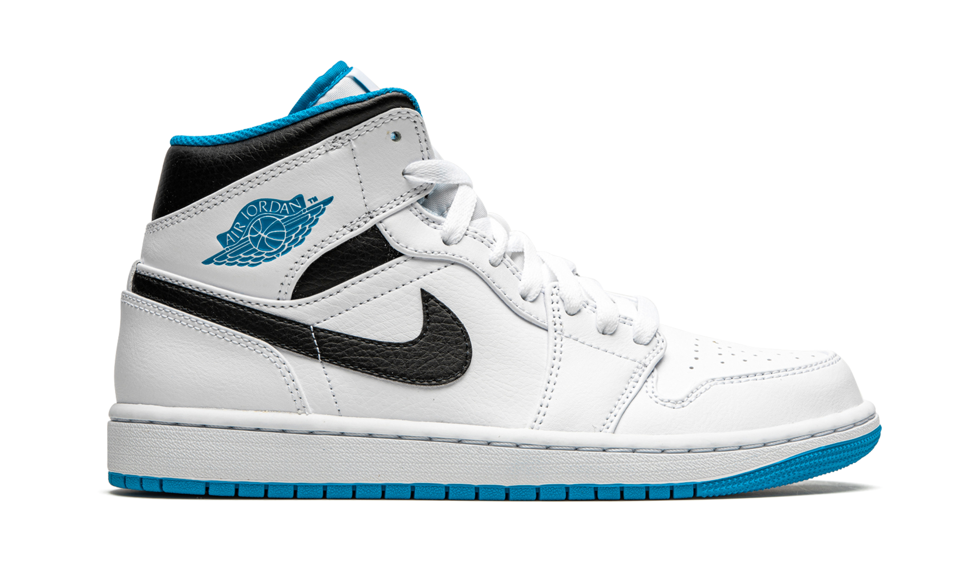 Air Jordan 1 Mid "White / Laser Blue" 554724 141