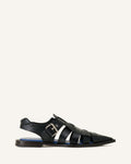 POINTED-TOE LEATHER SANDALS