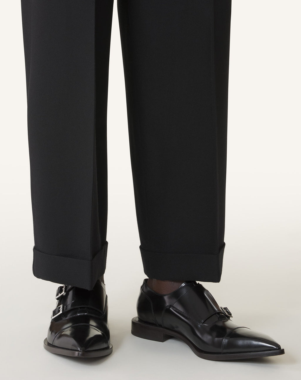 MONK SHOES IN GLOSSY LEATHER