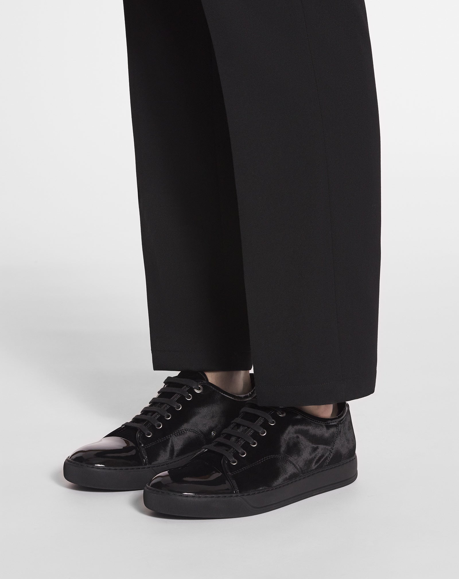DBB1 SNEAKERS IN VELVET AND PATENT LEATHER