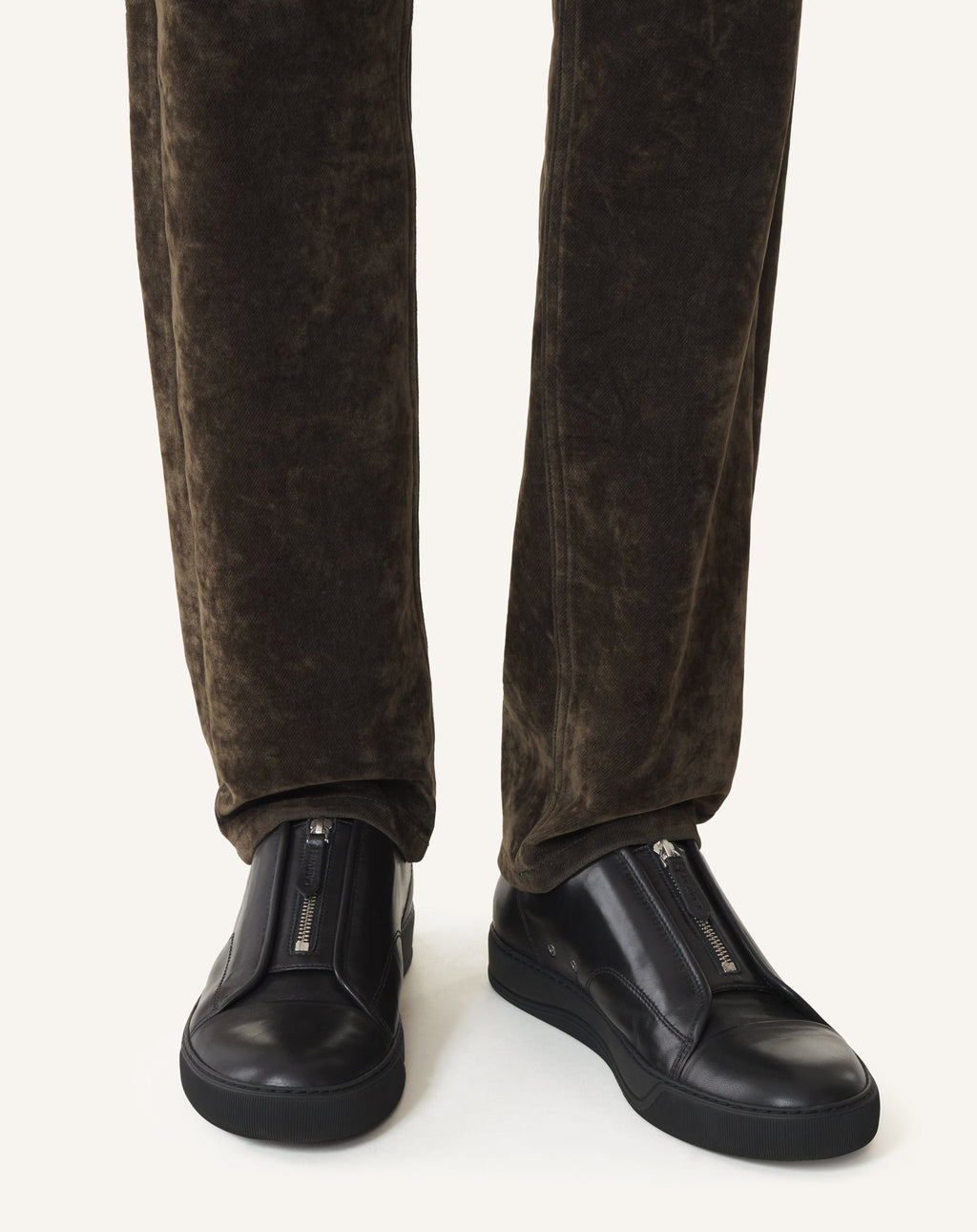 DBB1 ZIP SNEAKERS IN LEATHER