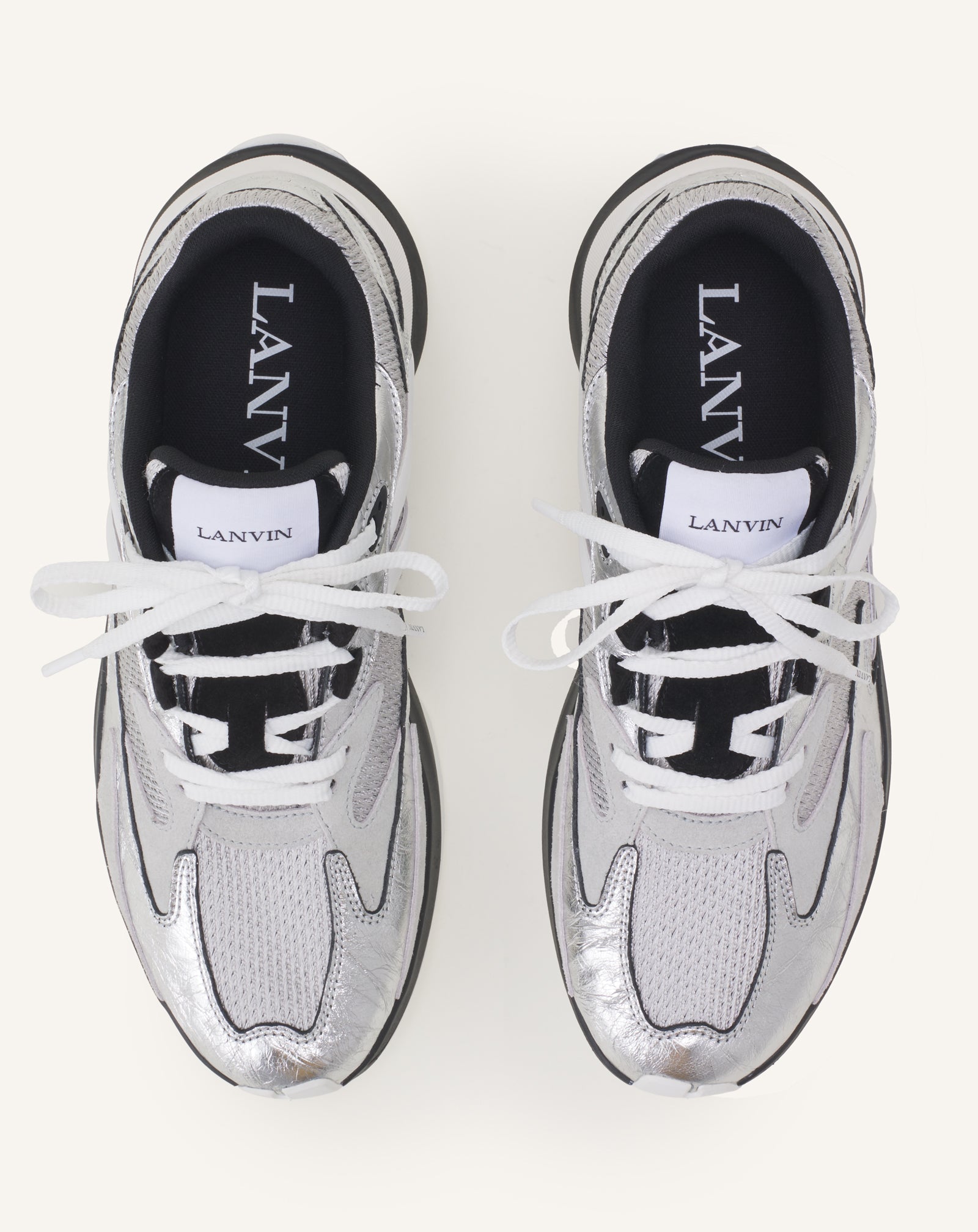 JLA SNEAKERS IN CRINKLED METALLIC LEATHER