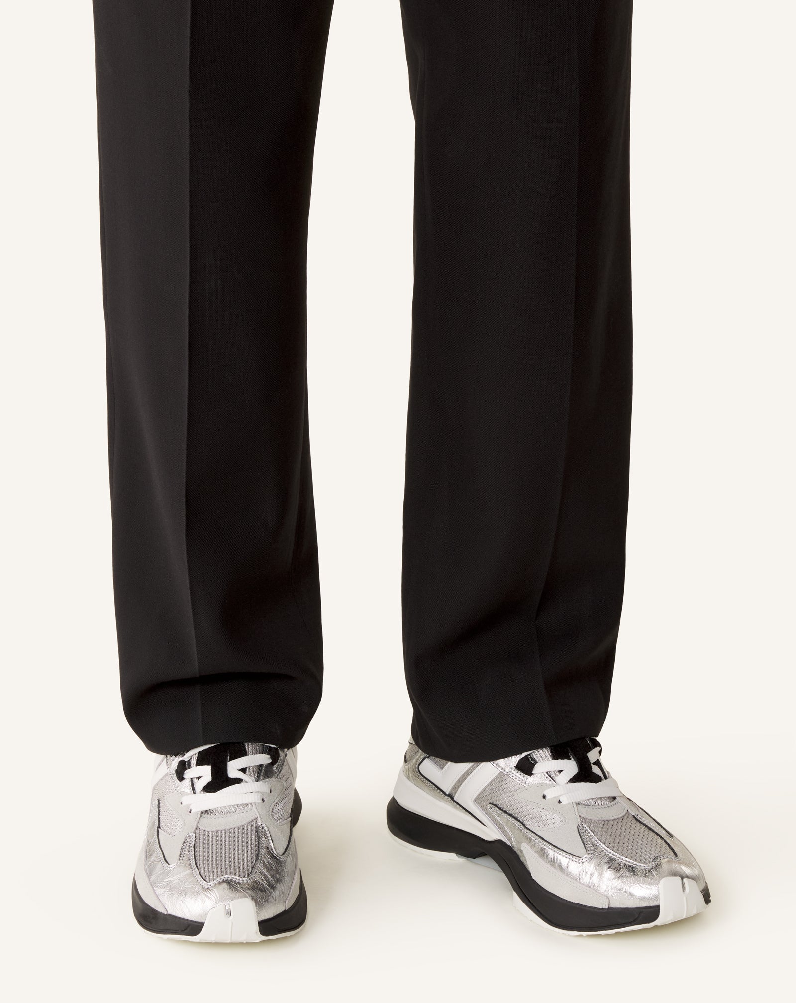 JLA SNEAKERS IN CRINKLED METALLIC LEATHER