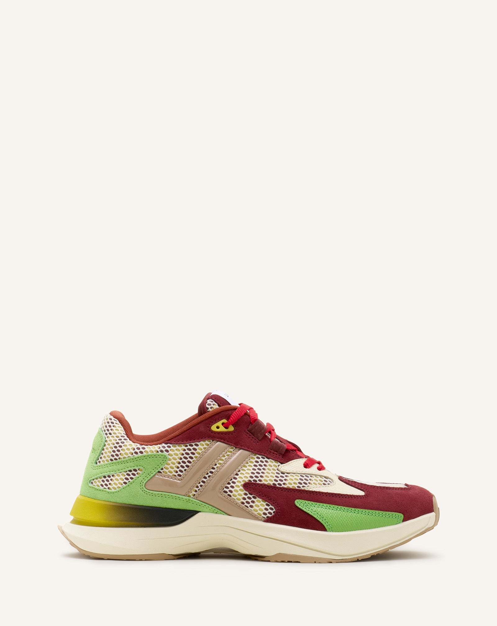JLA SNEAKERS IN MESH AND METALLIC LEATHER