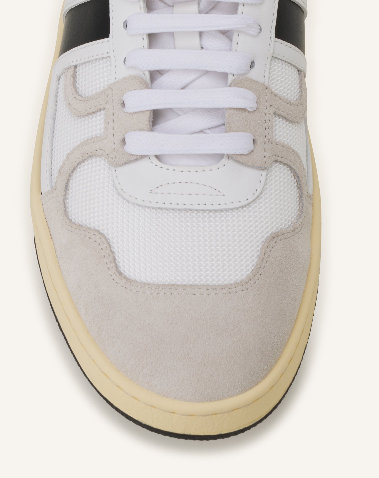 CLAY SNEAKERS IN MESH AND LEATHER