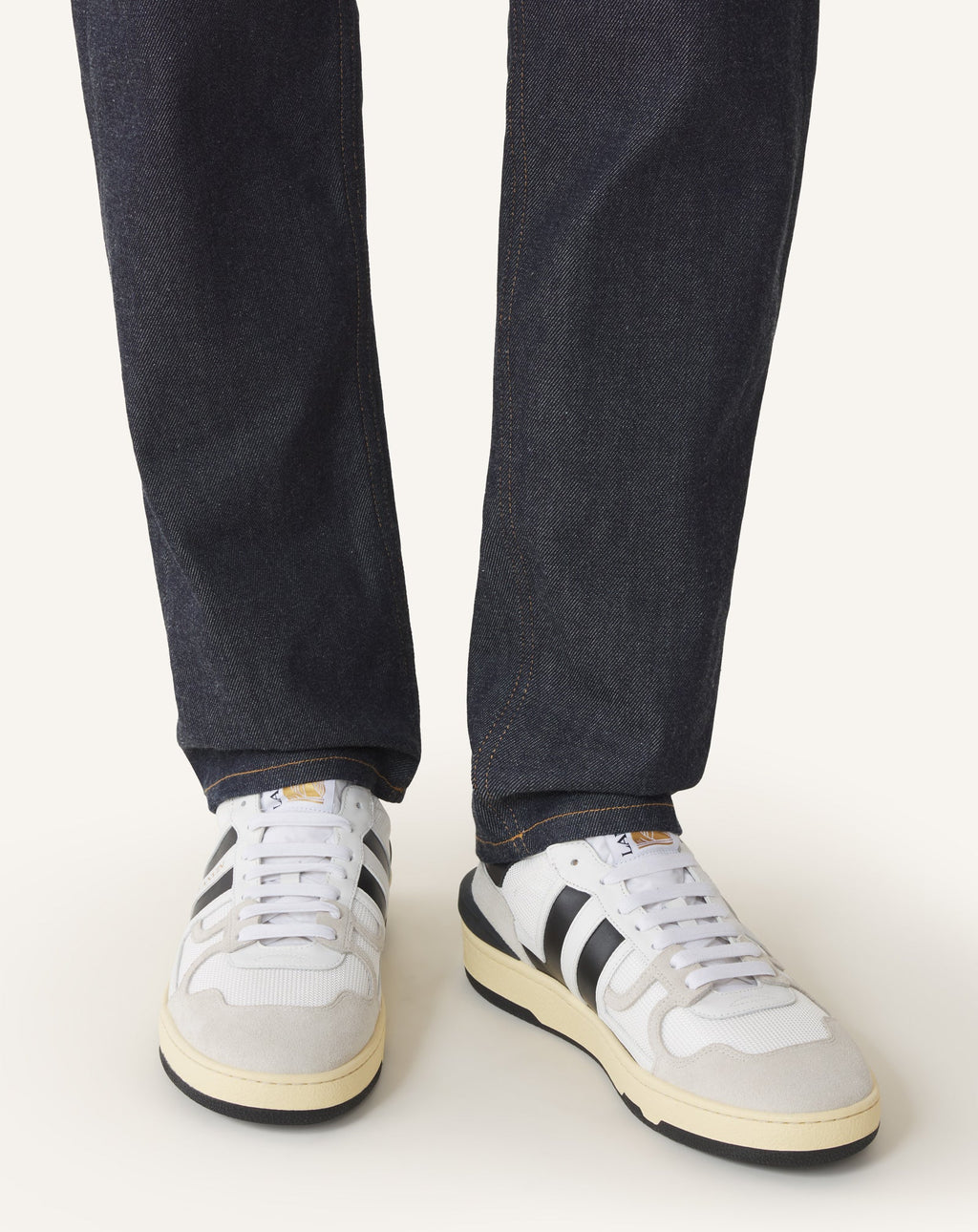 CLAY SNEAKERS IN MESH AND LEATHER