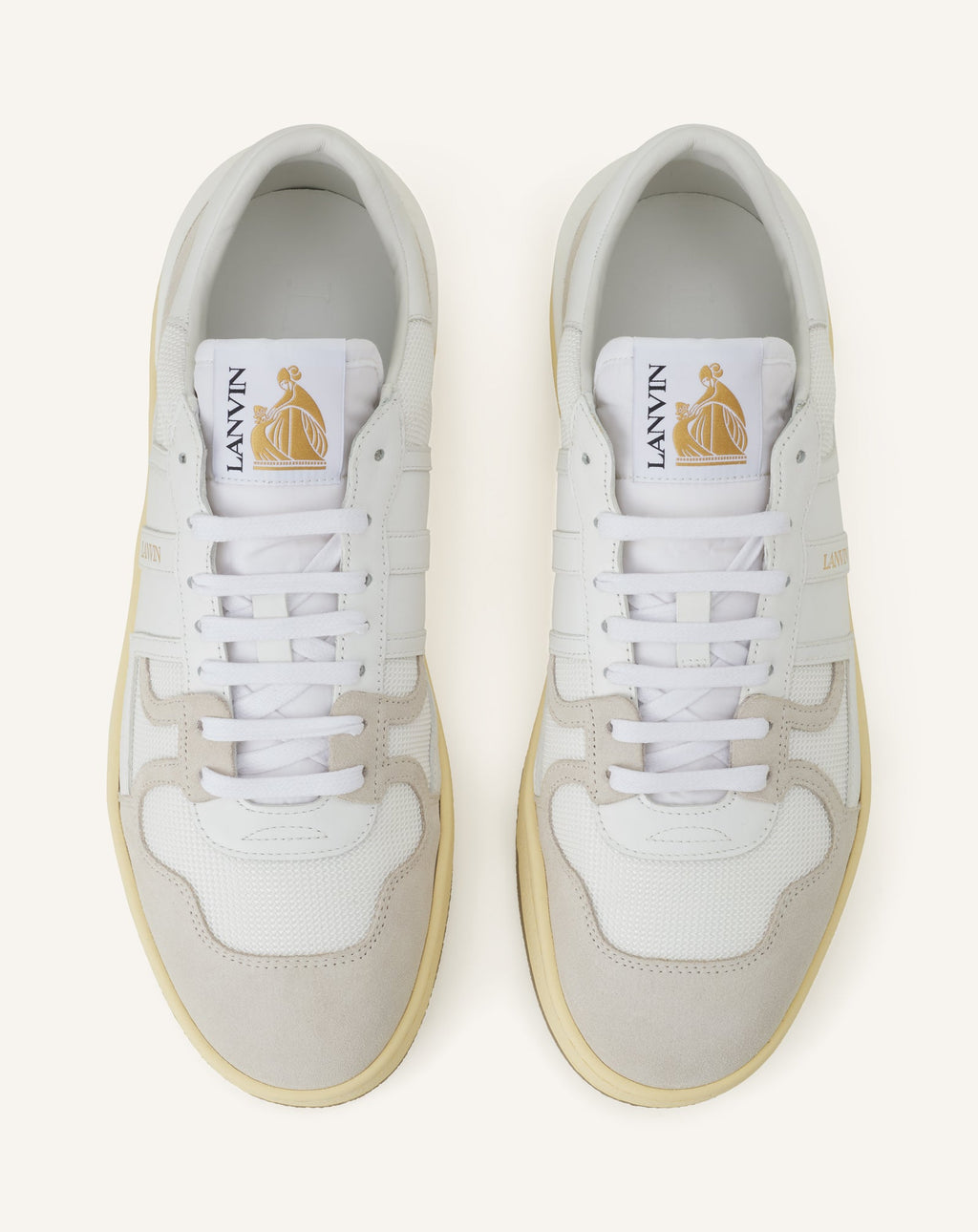 CLAY SNEAKERS IN MESH AND LEATHER