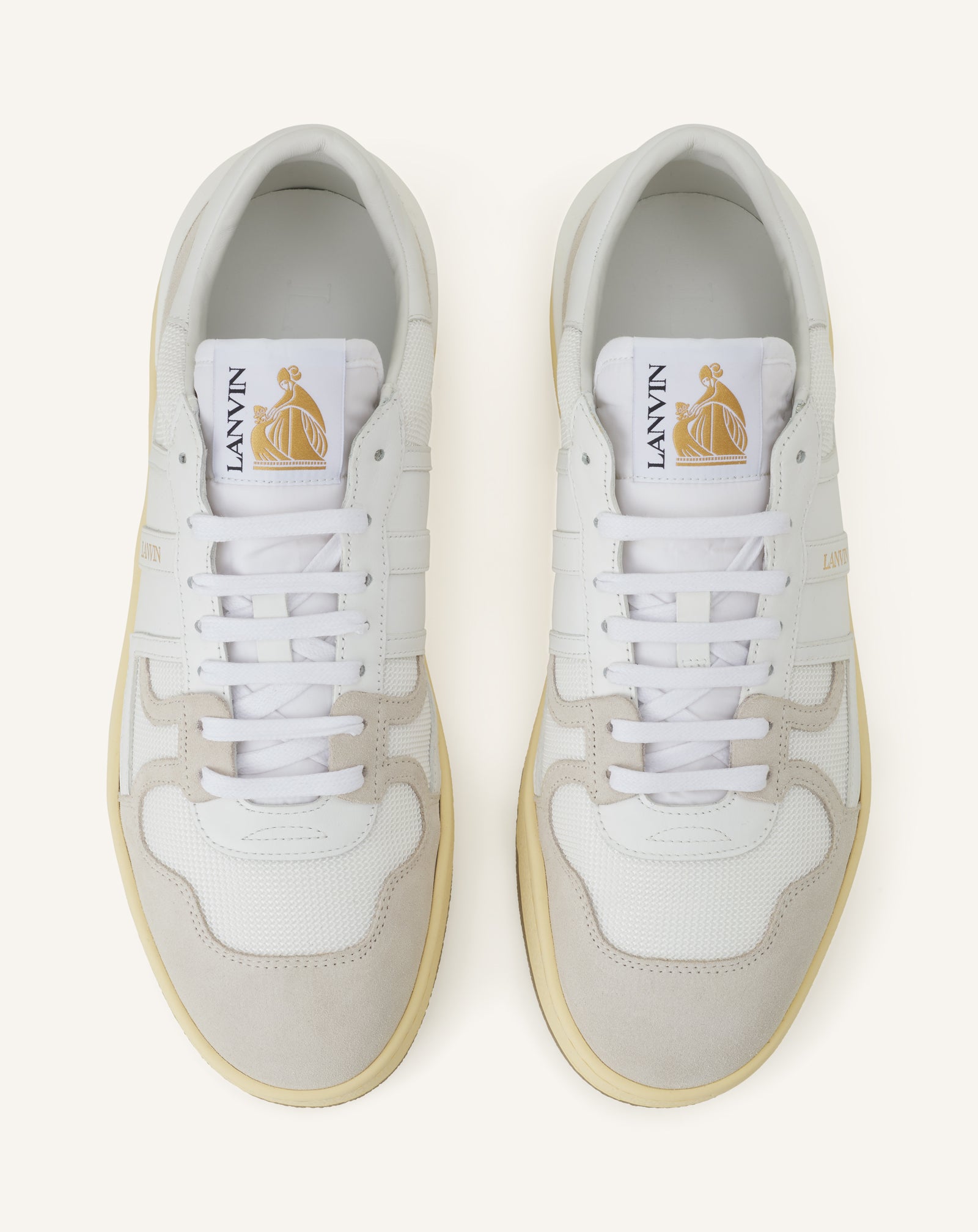 CLAY SNEAKERS IN MESH AND LEATHER
