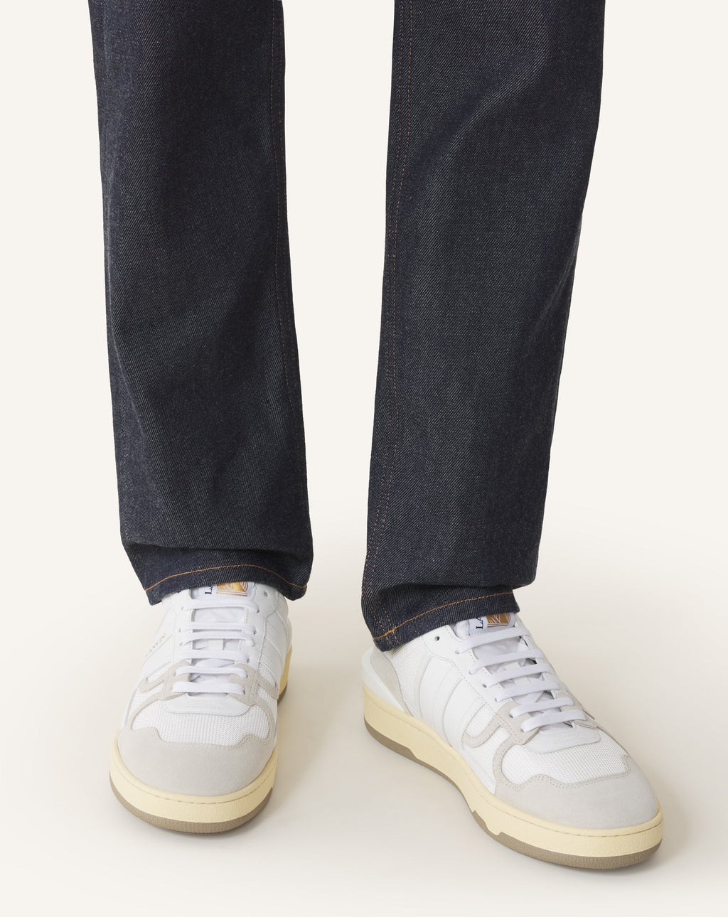 CLAY SNEAKERS IN MESH AND LEATHER