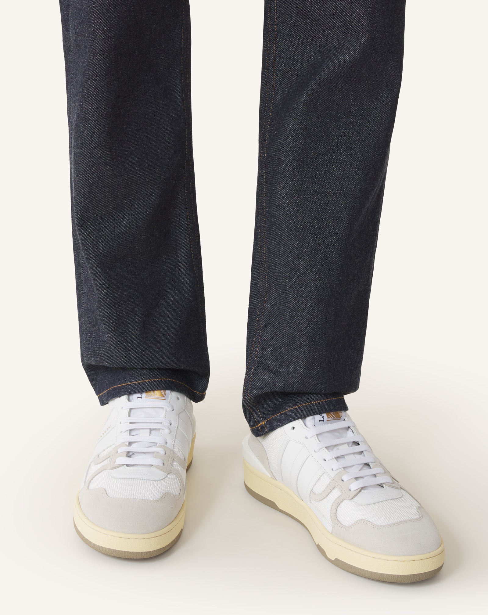 CLAY SNEAKERS IN MESH AND LEATHER