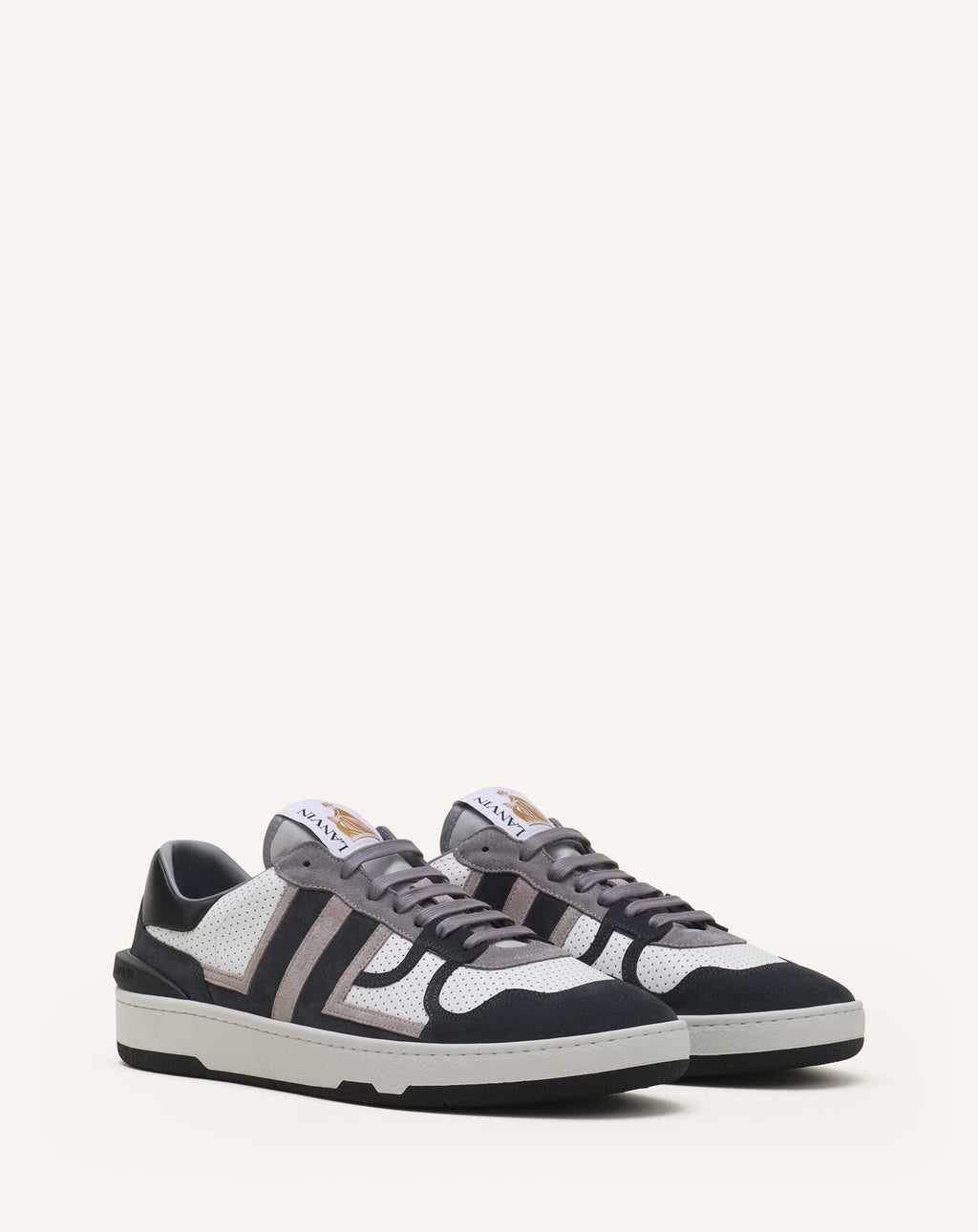CLAY SNEAKERS IN PERFORATED LEATHER AND SUEDE